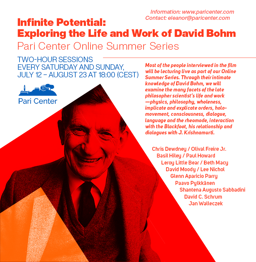 poster for Infinite Potential: Exploring the Life and Work of David Bohm โ Summer Series